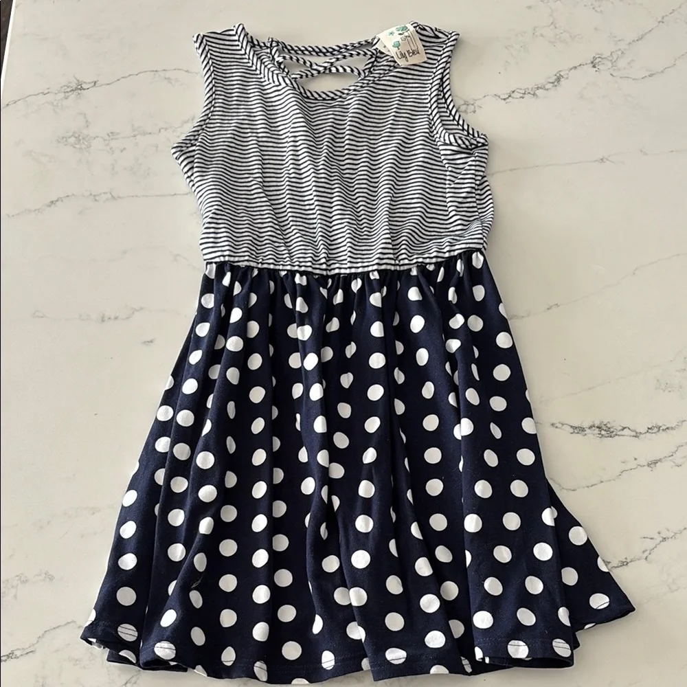 Lily Bleu White and Blue Casual Sundress
